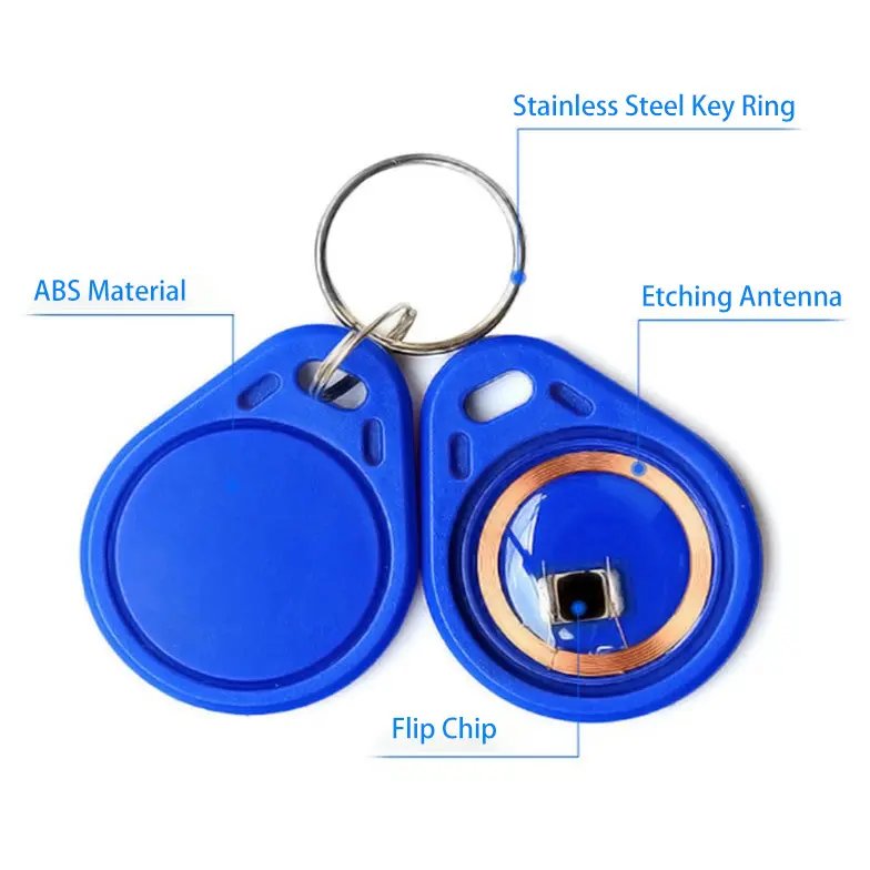 key tag with 125Khz and 13.56Mhz for access control system rfid keyfob 125khz rfid tags keyfob Token Tags Keychain