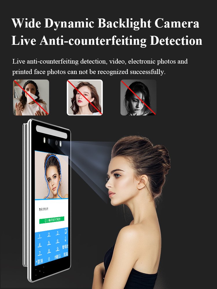 Thinmoo Android 8 Inch Face Recognition outdoor Access Control With Biometric custom apk Cloud Local software