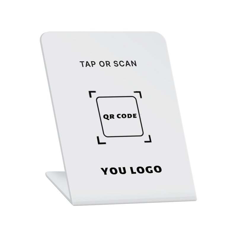 Programmable Printed RFID Business Card NFC Review Google Stand with QR Code