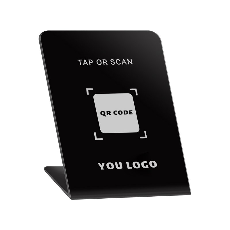 Programmable Printed RFID Business Card NFC Review Google Stand with QR Code