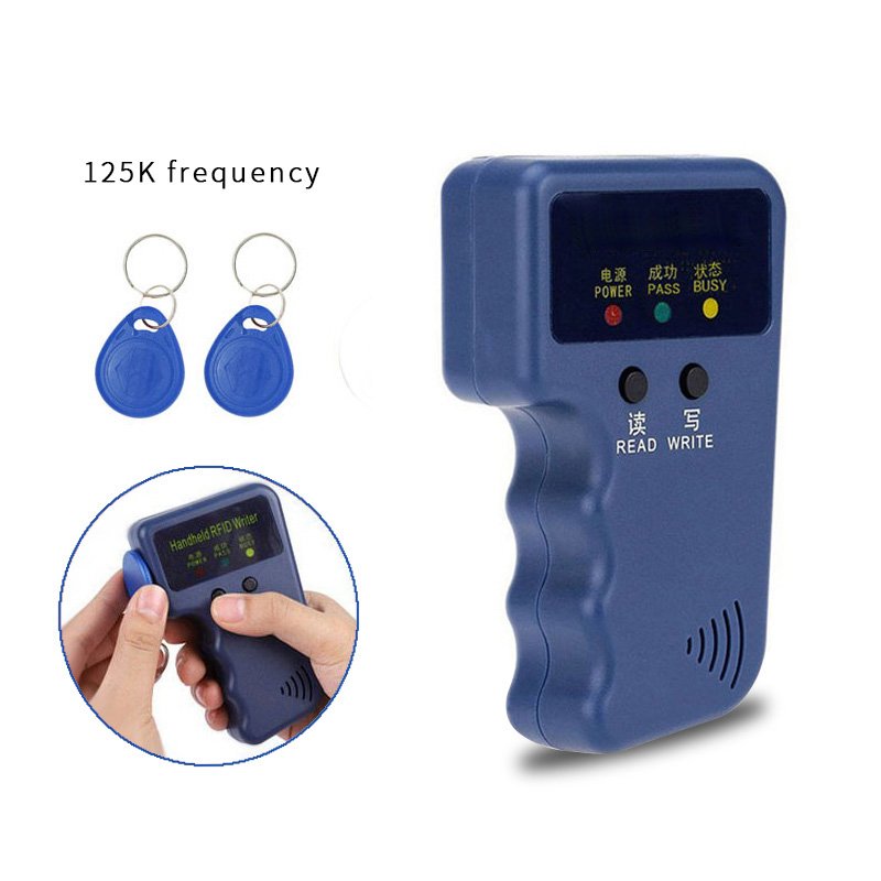 Handheld ID Access Card Duplicate Card Reader 125khz RFID Keyfob Copier ID Card Duplicator For Access Control