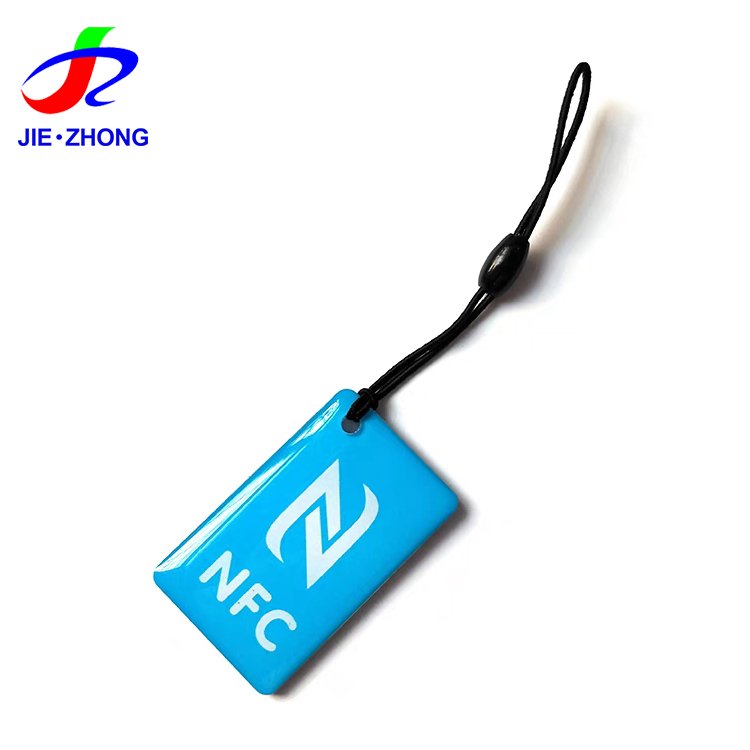 Factory Price Custom Logo Passive RFID Keyfob Keychain Epoxy Hang Tag NFC Chip Epoxy Card
