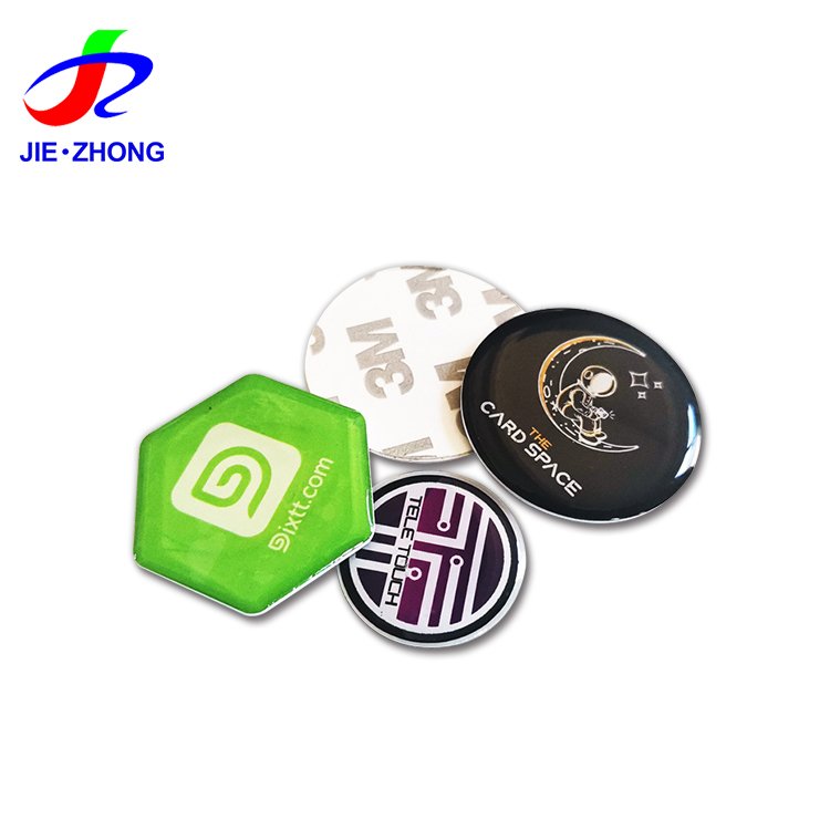 Factory Price Custom Logo Passive RFID Keyfob Keychain Epoxy Hang Tag NFC Chip Epoxy Card