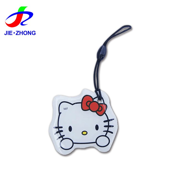 Factory Price Custom Logo Passive RFID Keyfob Keychain Epoxy Hang Tag NFC Chip Epoxy Card