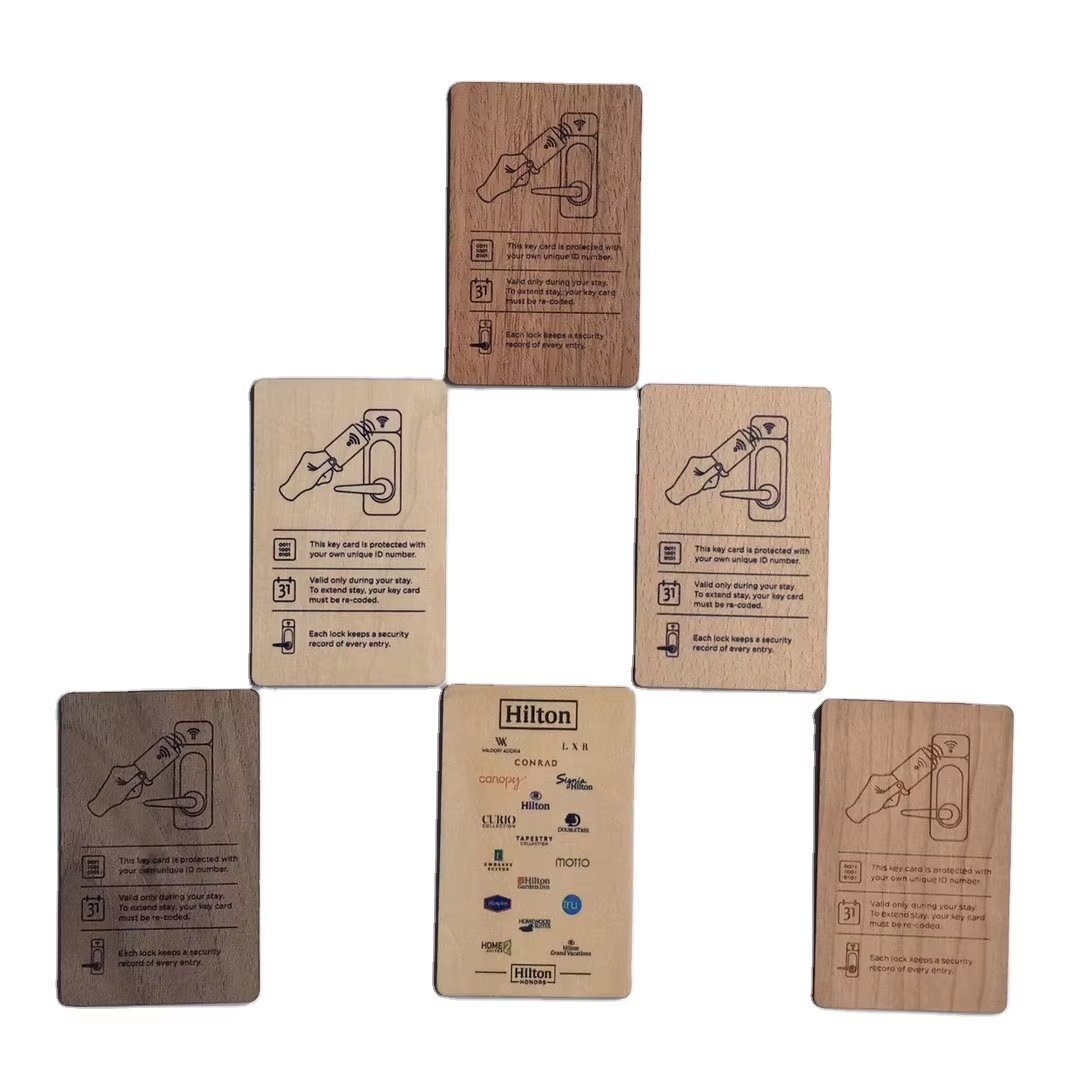 Bestseller Custom RFID Bamboo/Wooden Smart Card For Hotel Key Access Control Nfc Bamboo/Wood Business Cards
