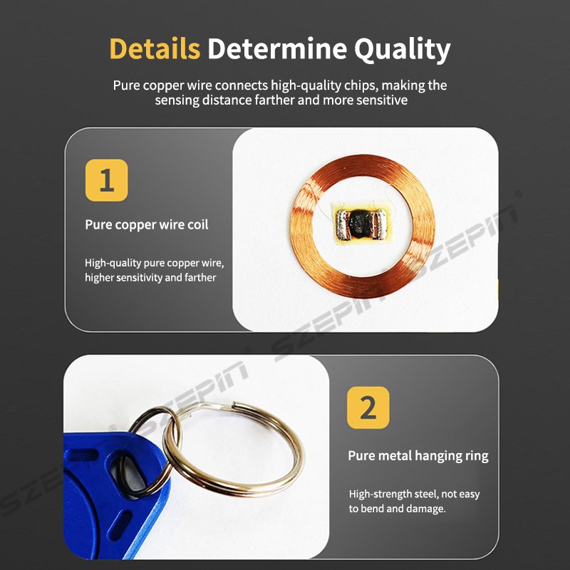 125Khz Key Rewritable Writable Rewrite EM ID RFID Tag Ring Card Proximity Token Access Duplicate T5577 keyfobs