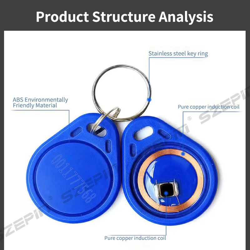 125Khz Key Rewritable Writable Rewrite EM ID RFID Tag Ring Card Proximity Token Access Duplicate T5577 keyfobs