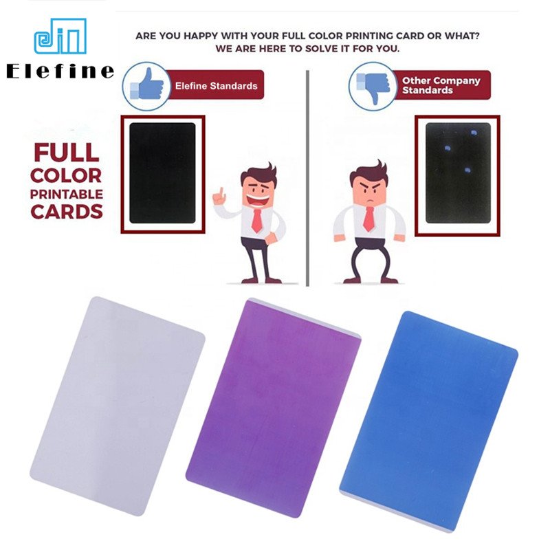 Printable RFID PVC blank matte business cards phone tap QR code custom metal card reader