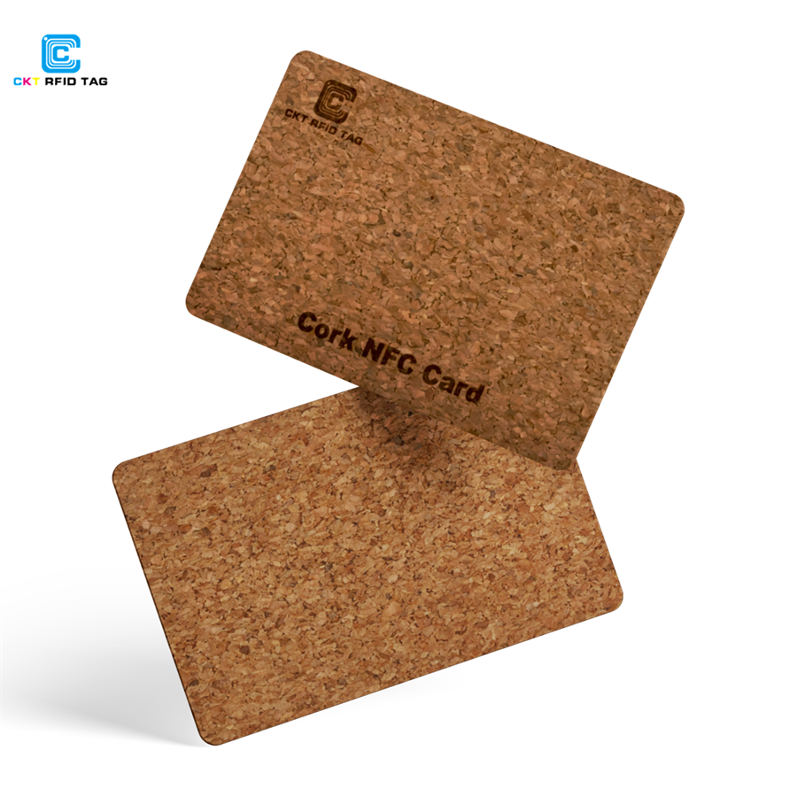 Custom Laser Engraved Printed Cork Wood RFID NFC Card For Business Card Access Control Hotel Room Door Card