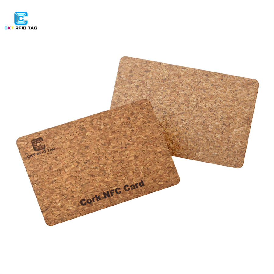 Custom Laser Engraved Printed Cork Wood RFID NFC Card For Business Card Access Control Hotel Room Door Card