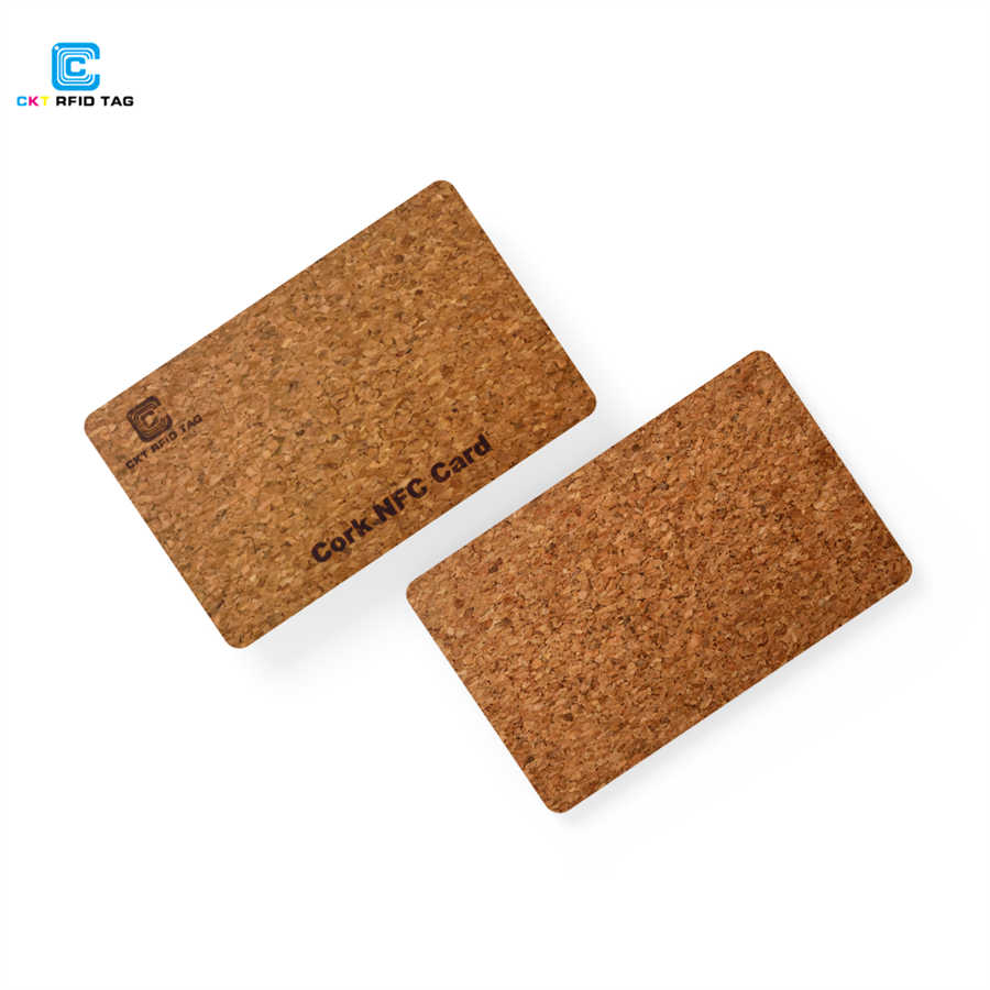 Custom Laser Engraved Printed Cork Wood RFID NFC Card For Business Card Access Control Hotel Room Door Card