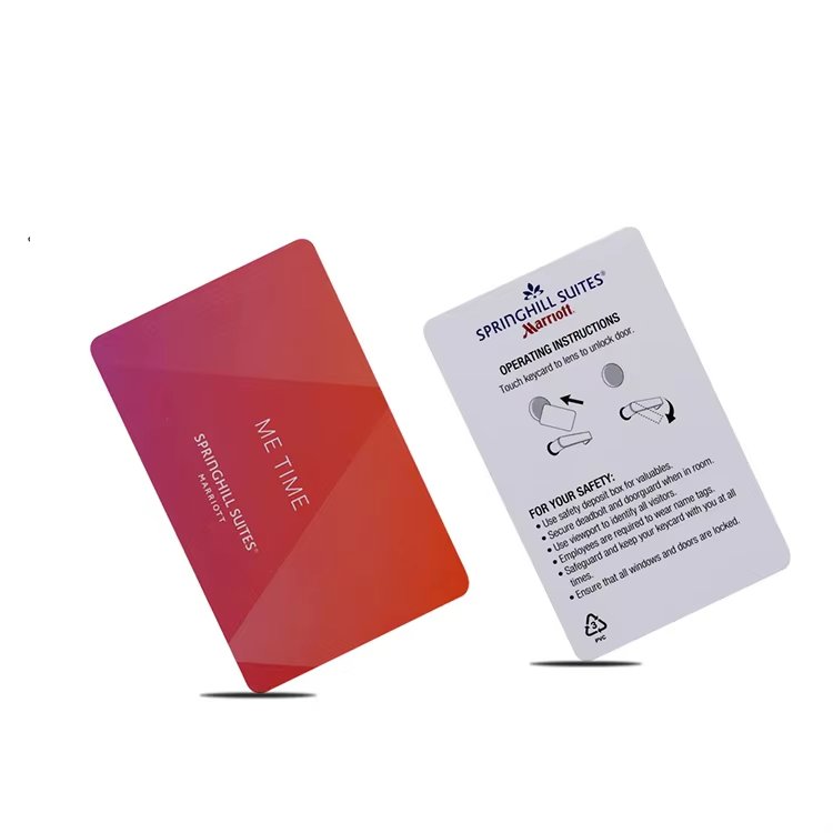 Wholesale Plastic PVC material Access control white card can customized 13.56mhz RFID door Lock Card Hotel room power card