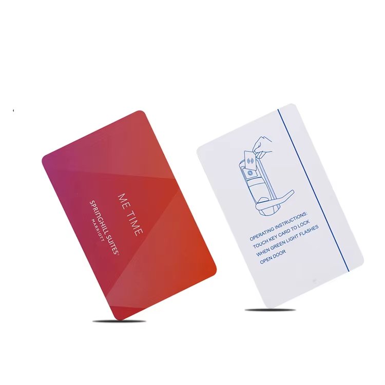 Wholesale Plastic PVC material Access control white card can customized 13.56mhz RFID door Lock Card Hotel room power card