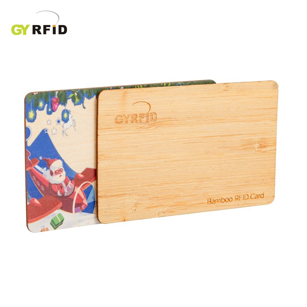 Programmable 13.56mhz Nfc Business Wooden Nfc Card Wood Hotel Key Card Nfc Wood Card