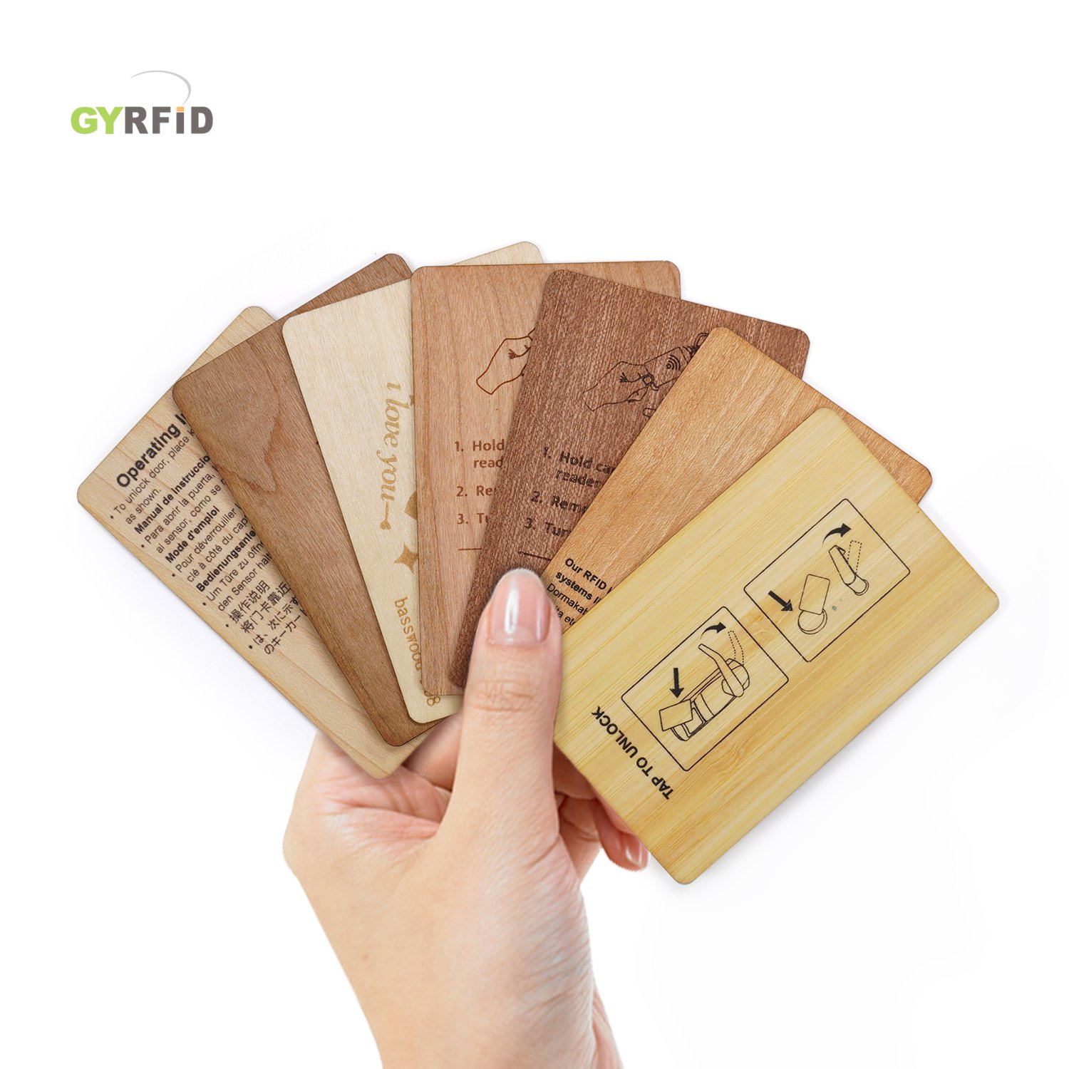Programmable 13.56mhz Nfc Business Wooden Nfc Card Wood Hotel Key Card Nfc Wood Card
