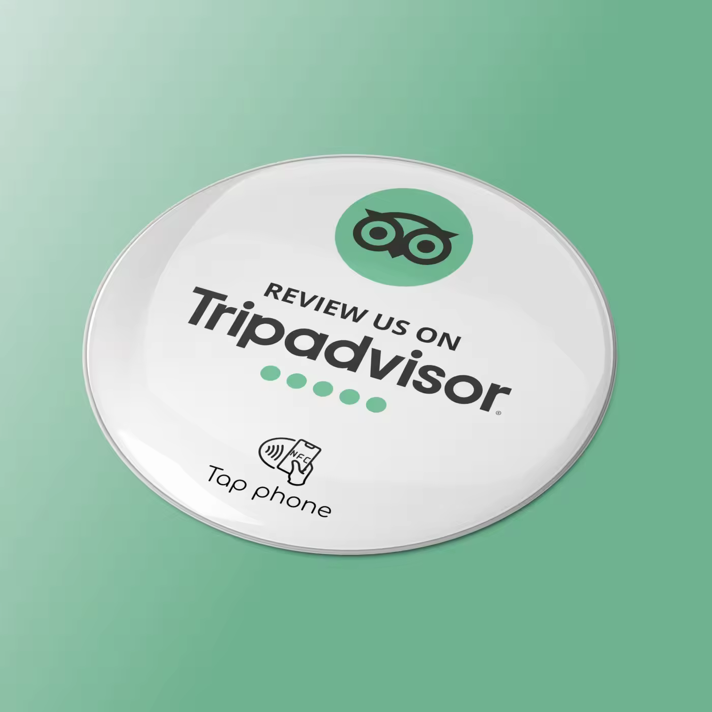 3.93inch 10cm Nfc Tap Follow Us On Instagram Sticker Waterproof Epoxy Circle Instagram Plate nfc stand custom