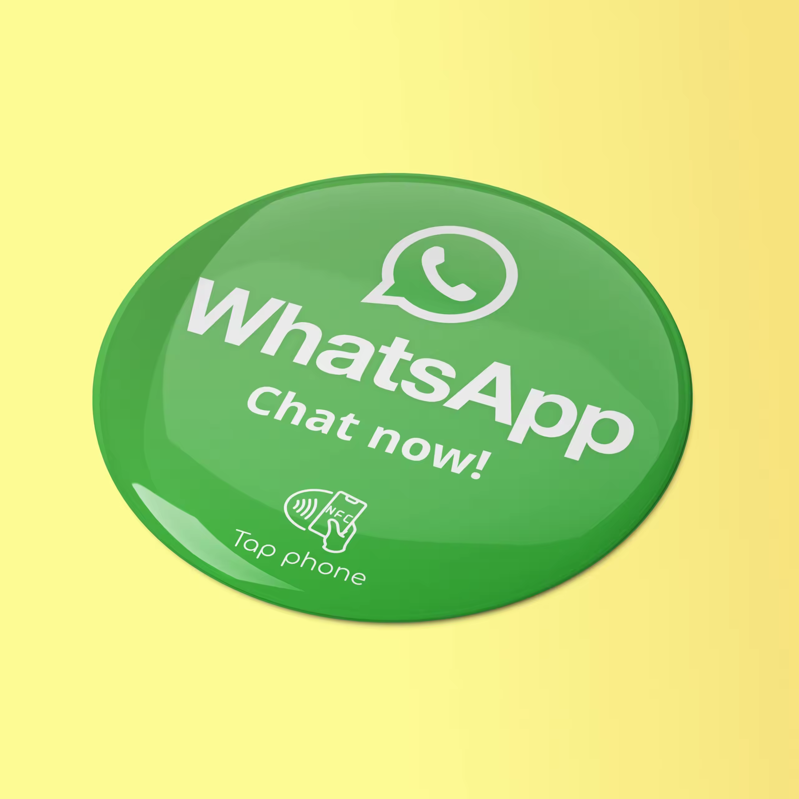 3.93inch 10cm Nfc Tap Follow Us On Instagram Sticker Waterproof Epoxy Circle Instagram Plate nfc stand custom