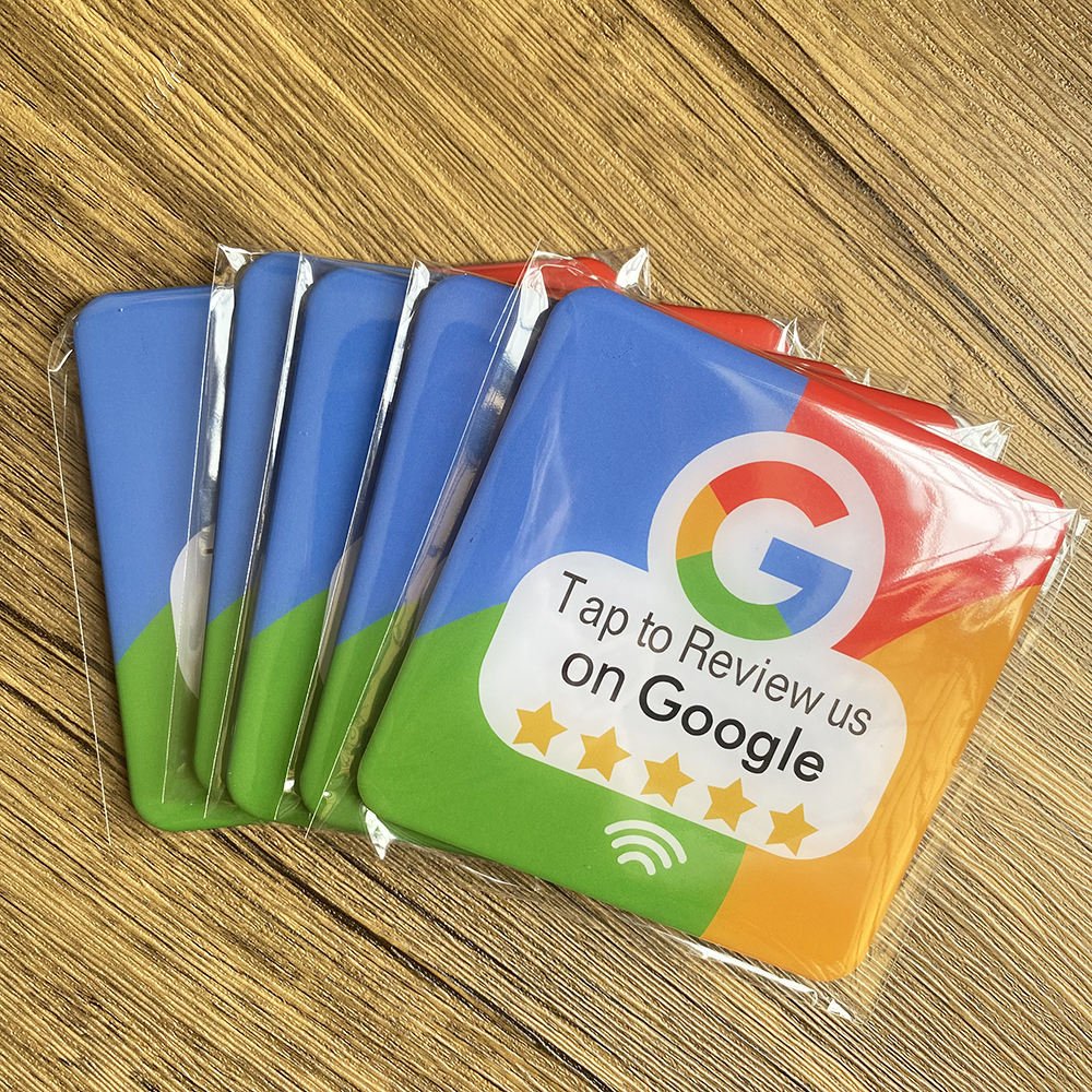3.93inch 10cm Nfc Tap Follow Us On Instagram Sticker Waterproof Epoxy Circle Instagram Plate nfc stand custom