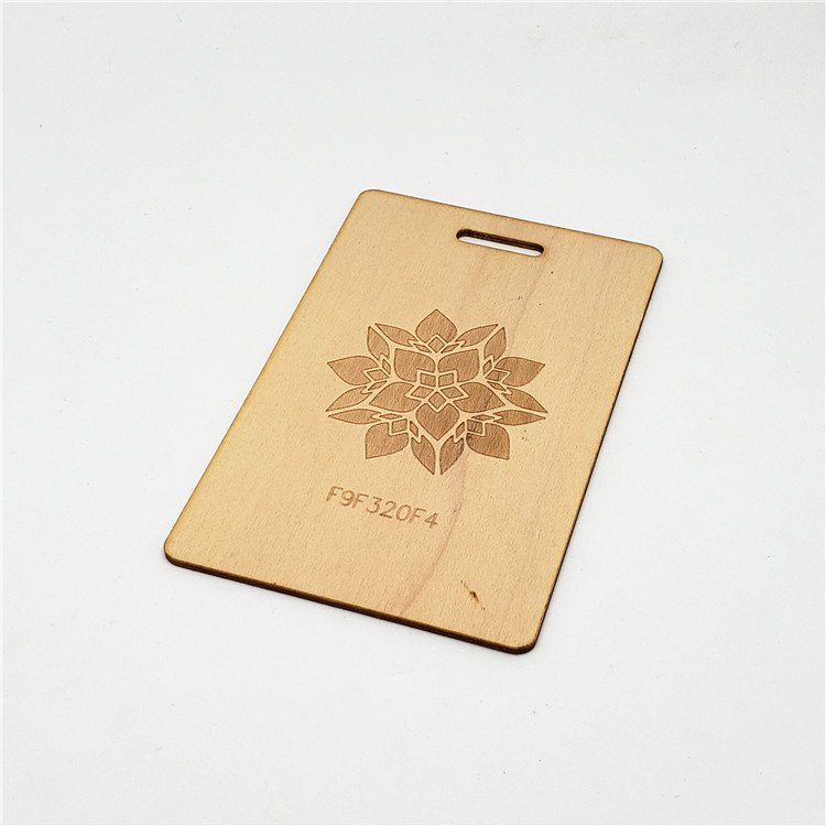 Custom Logo Wood Business NFC Card With 13.56MHZ 216 Chip