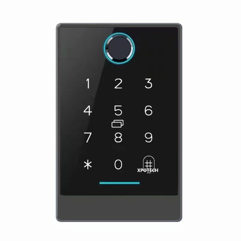 Full touch screen keypad rfid waterproof ttlock Bluetooth face fingerprint and card access control keypad