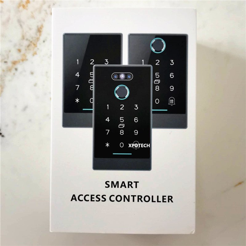 Full touch screen keypad rfid waterproof ttlock Bluetooth face fingerprint and card access control keypad