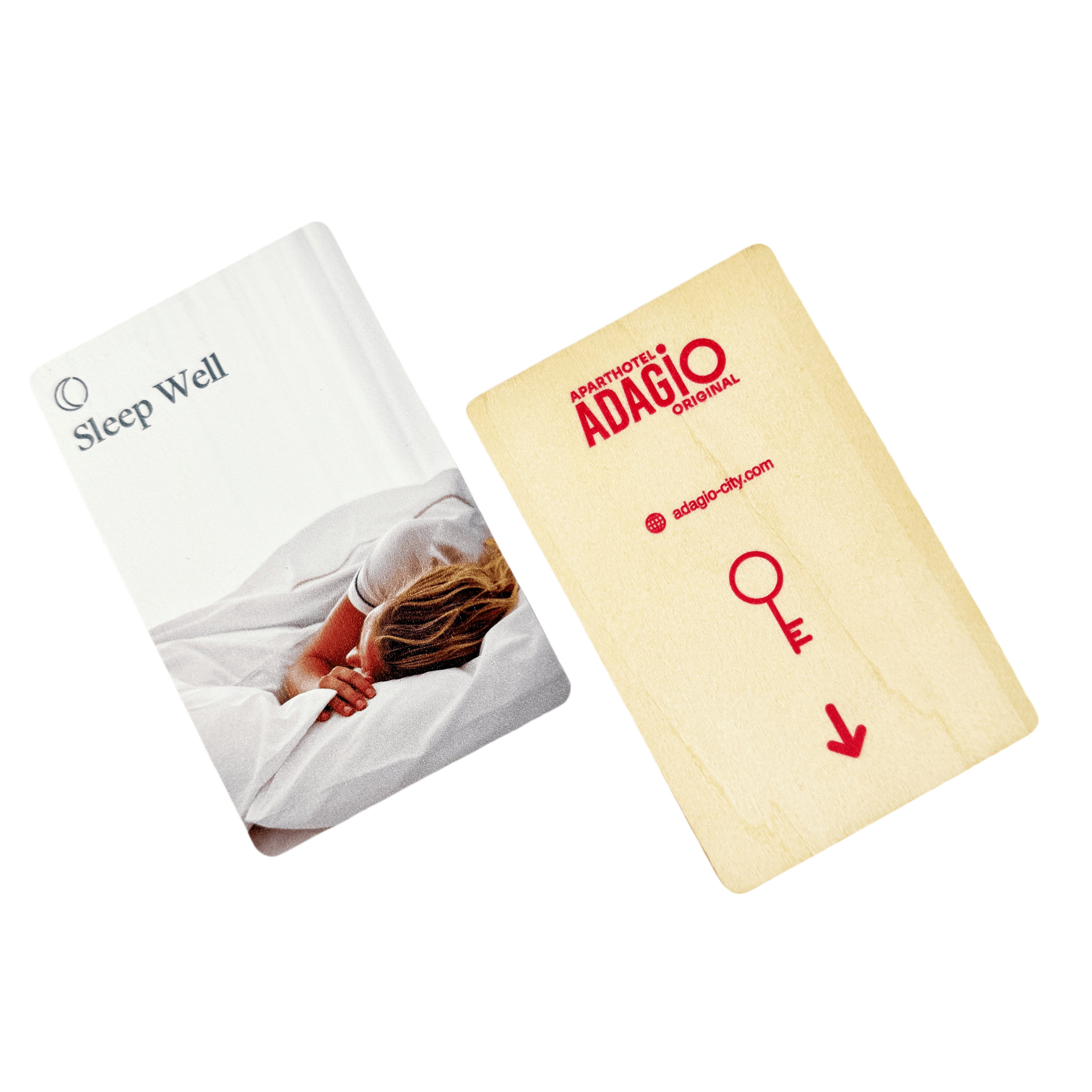 13.56Mhz Eco friendly Bamboo Wooden RFID Hotel Key Card Wood NFC Card for Hotels