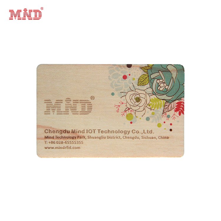 Free sample 100% Recyclable NFC wood Cards Smart Rfid wooden card