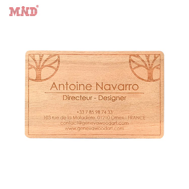 Free sample 100% Recyclable NFC wood Cards Smart Rfid wooden card