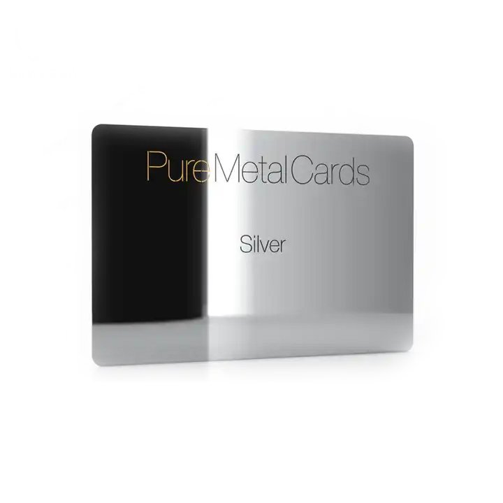 Contactless NFC Mirror Gold Metal Business Cards Customized Matte Metal NFC Card With 213 215 216 Chip