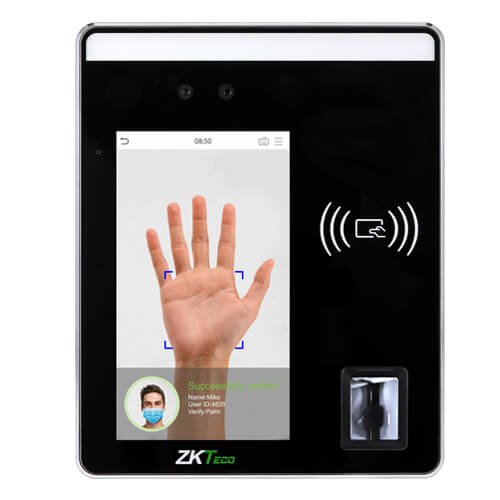 network biometrics access control palm print reader terminal face recognition time attendance with fingerprint card password