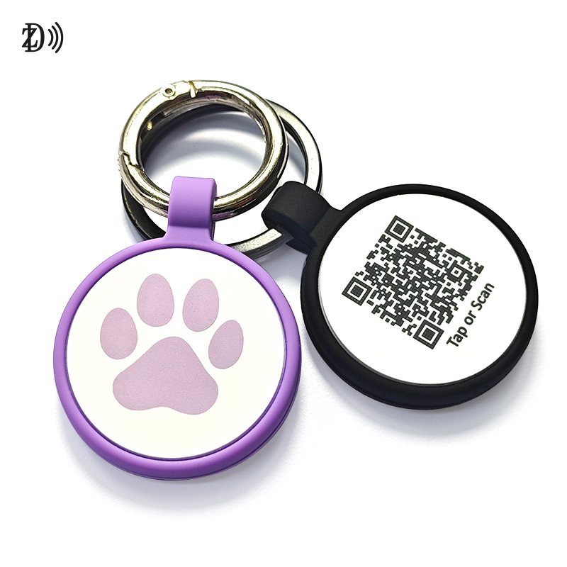 Customized Printing QR Code 13.56Mhz NTAG213 NTAG215 NTAG216 RFID Silicone Pet Tag