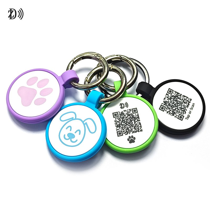 Customized Printing QR Code 13.56Mhz NTAG213 NTAG215 NTAG216 RFID Silicone Pet Tag