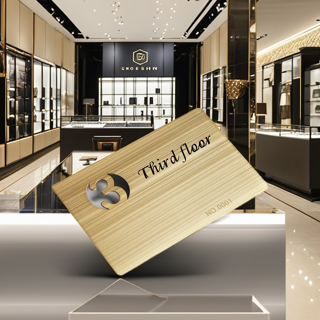 Personalized Brushed Steel Business Access Control Card VIP Membership Identity Card