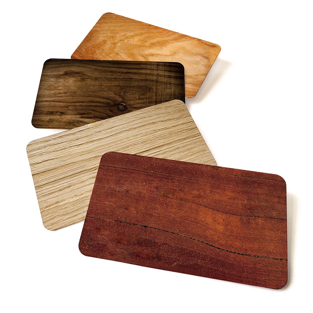 Eco friendly Bamboo Cherry Blank Wood Rfid Business Card 13.56mhz Nfc213/216 chip waterproof Wooden Access Control Card
