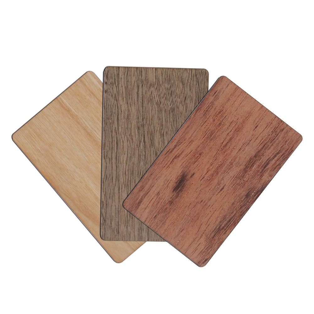 Eco friendly Bamboo Cherry Blank Wood Rfid Business Card 13.56mhz Nfc213/216 chip waterproof Wooden Access Control Card