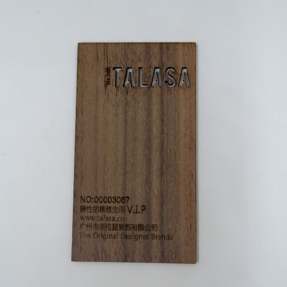 FSC Certificate custom laser engraving black paint / cherry wood 13.56mhz rfid hotel key card / nfc business card