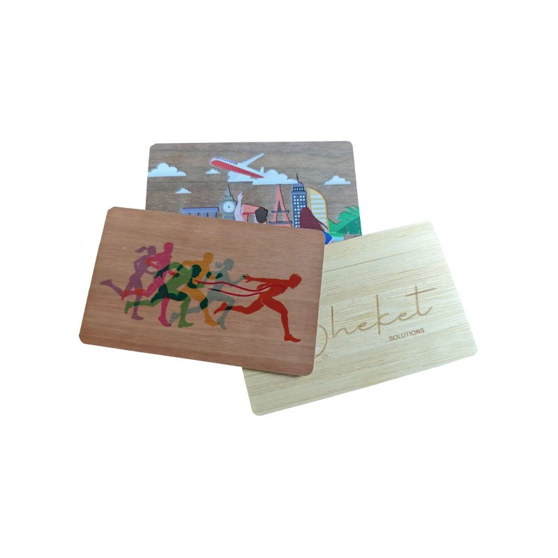 Custom Logo Printing 13.56MHZ RFID NFC Bamboo Wood NFC Card Wooden RFID Card