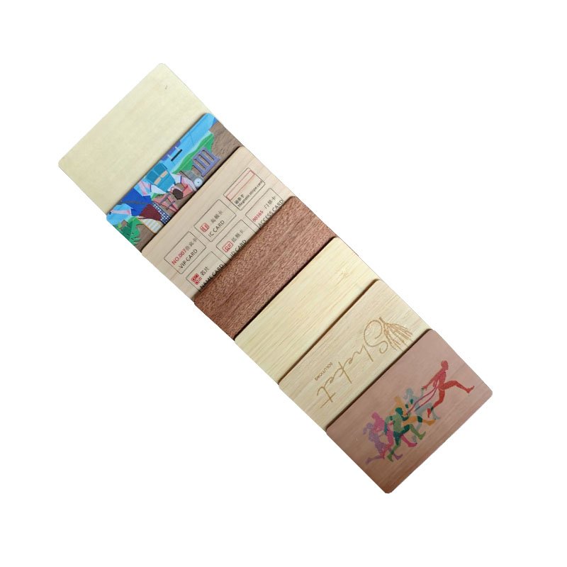 Custom Logo Printing 13.56MHZ RFID NFC Bamboo Wood NFC Card Wooden RFID Card
