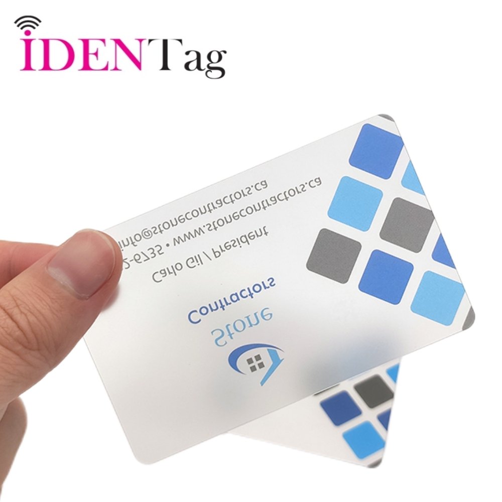Personalized Custom Full Black Matte Finish Social Media RFID Smart PVC Digital NFC PVC Plastic Business Card