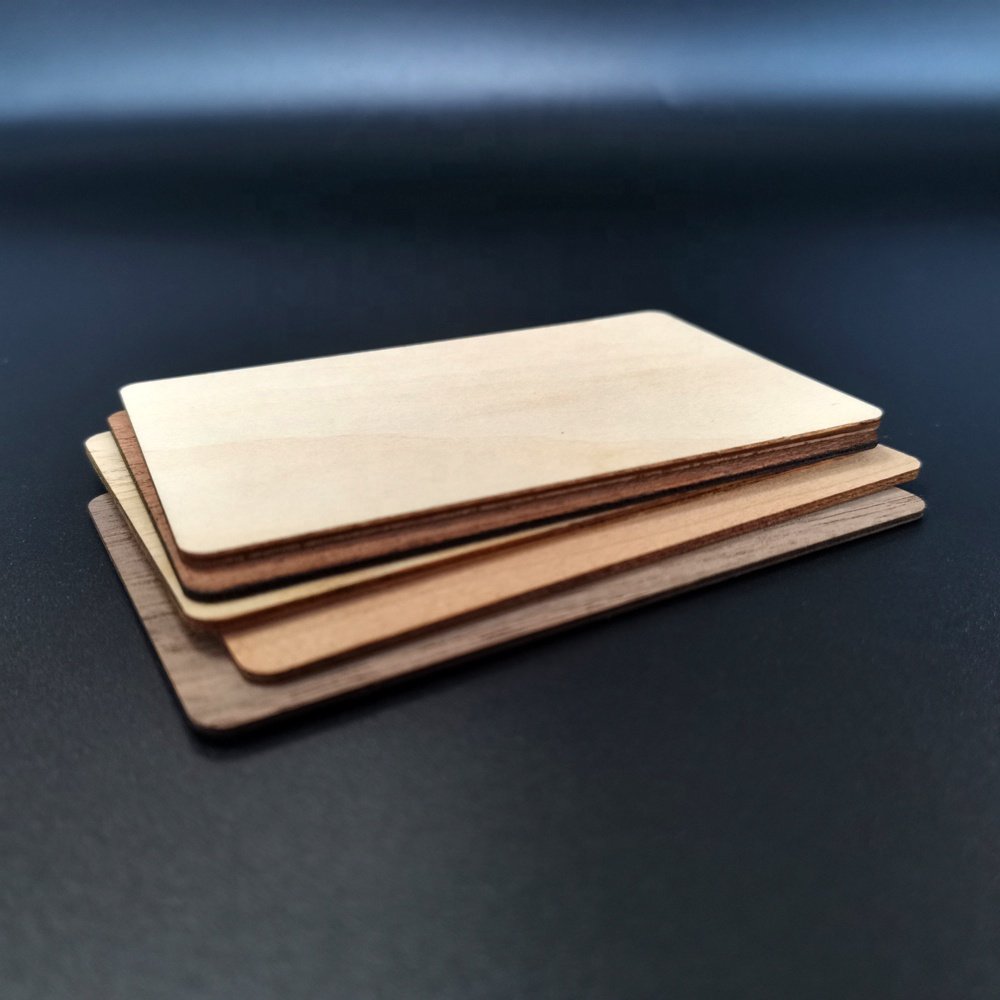 Popular RFID Wooden Cards 4k 1k RFID Wood Wallet for blocking security / mobile payment
