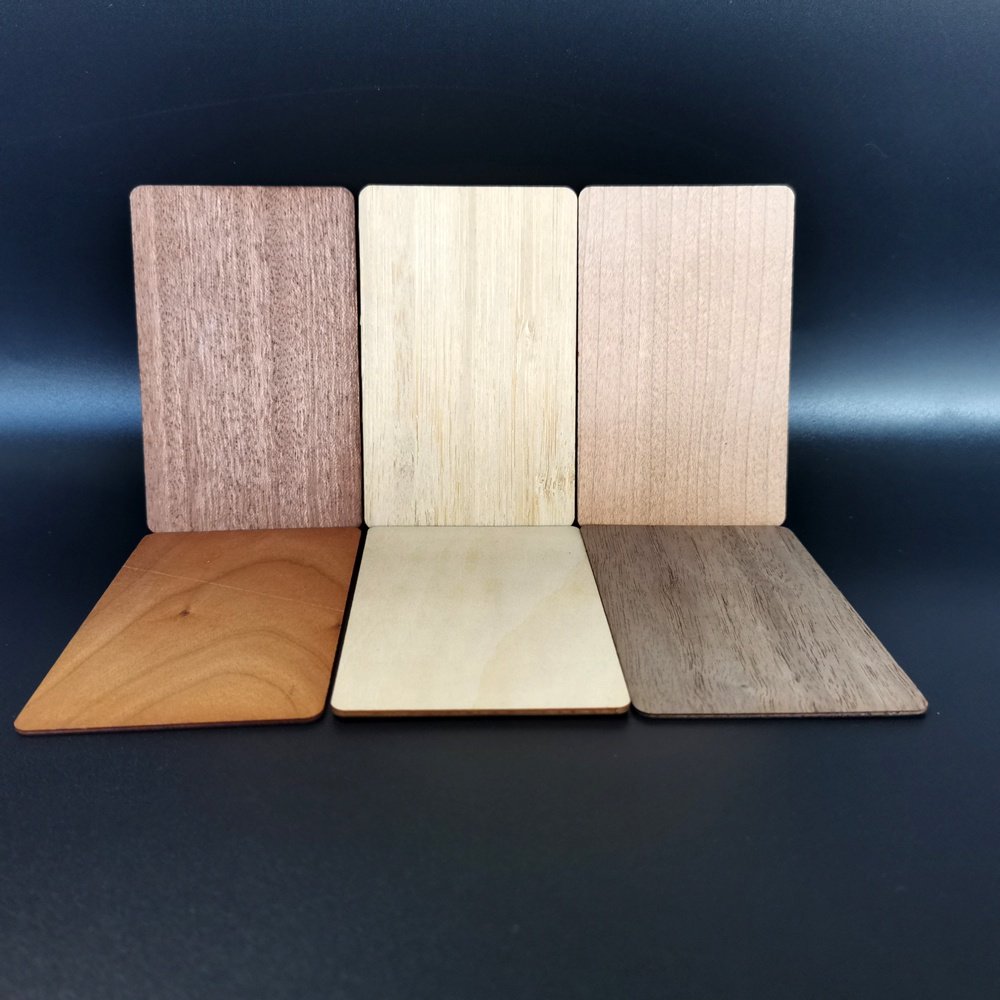 Popular RFID Wooden Cards 4k 1k RFID Wood Wallet for blocking security / mobile payment