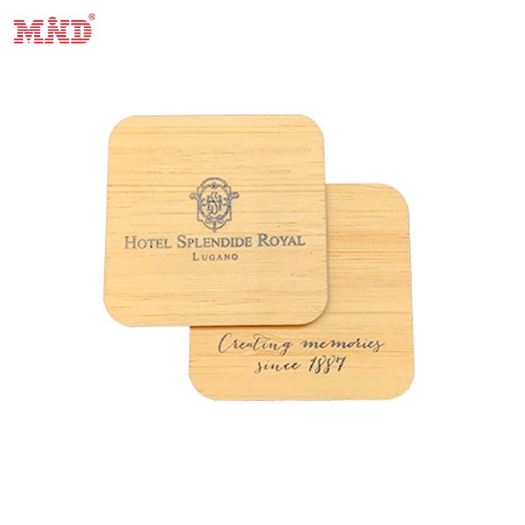 Printable Wood Access Control Card 13.56mhz RFID Card NTAG 213 Smart Wood NFC Card