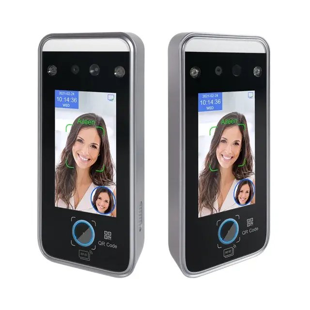 AI06QR 4.3 Inch HD Capacitive Touch Screen Dynamic Face Recognition QR Code Scanner Time Attendance Door Access Control Machine