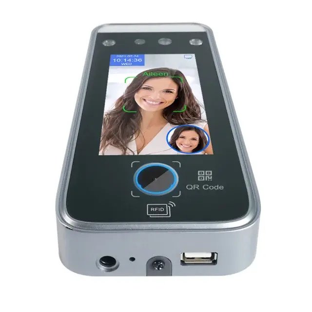 AI06QR 4.3 Inch HD Capacitive Touch Screen Dynamic Face Recognition QR Code Scanner Time Attendance Door Access Control Machine