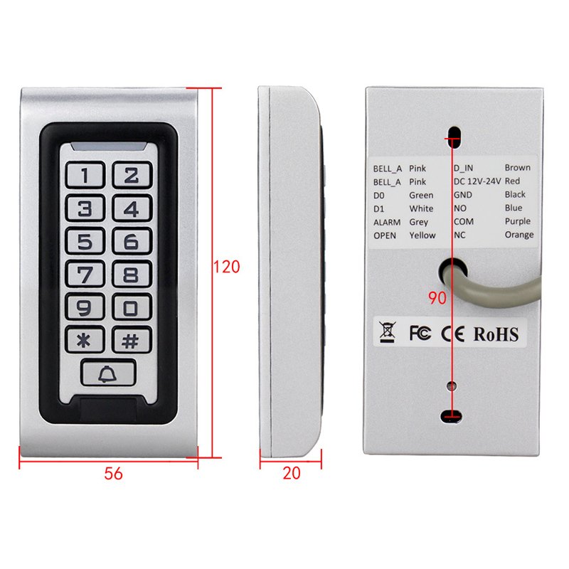Single Double Four Door Wiegand 26 Tcp Ip Network Access Control Panel system with power supply magnetic lock metal card reader