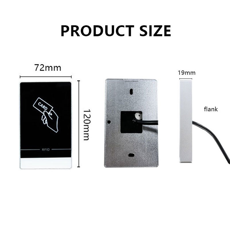 Proximity RFID Reader 13.56MHz Wiegand Output Support Mifare Card Reader For Access Control System