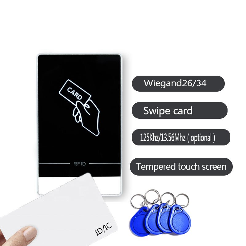 Proximity RFID Reader 13.56MHz Wiegand Output Support Mifare Card Reader For Access Control System