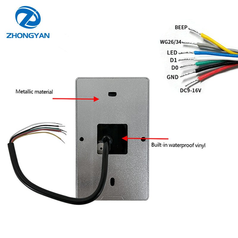 Proximity RFID Reader 13.56MHz Wiegand Output Support Mifare Card Reader For Access Control System