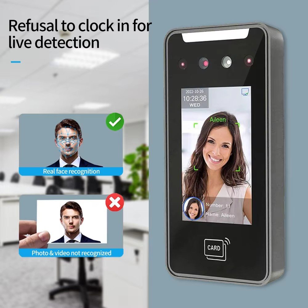 Control access control 5000 User 4 Inch Touch LCD with Camera Biometric Face Recognition Wifi Employee Time Attendance machine