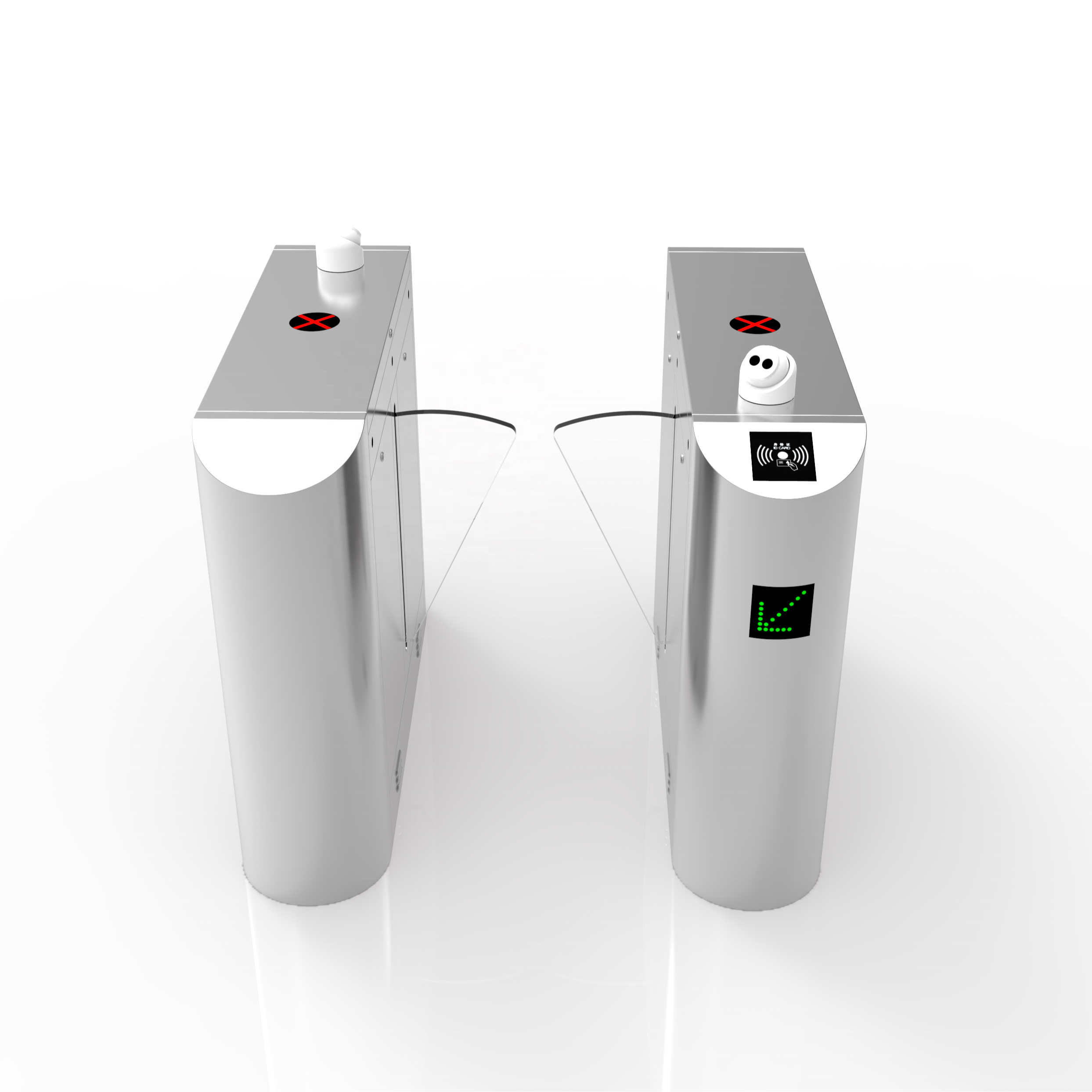 304ss Waterproof Design Rfic Swipe Card Flap Turnstile gate Access Control Automatic flap Barrier Gate For Gym And School